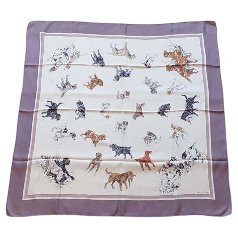 hermes dog print scarf|authentic Hermes scarves.